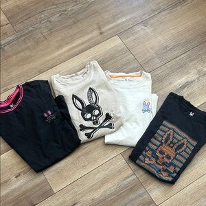 Psycho Bunny Skull Kids T-Shirt - lot of 4 size large